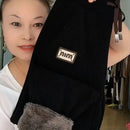 Lamb Fur Women's Winter High Waist Thickened Sweatpants Warm Slimming Casual Carrot Pants Comfortable Fit Long Trousers