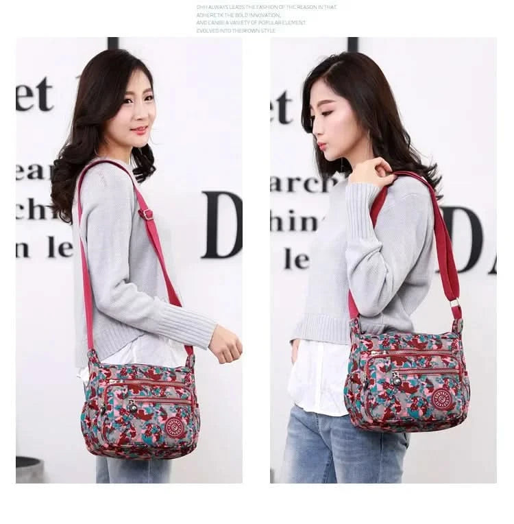 Large Capacity Nylon Crossbody Shoulder Bag for Home Use Middle-Aged And Elderly Women Casual Multi-Socket Slanting Bag - M & M Global