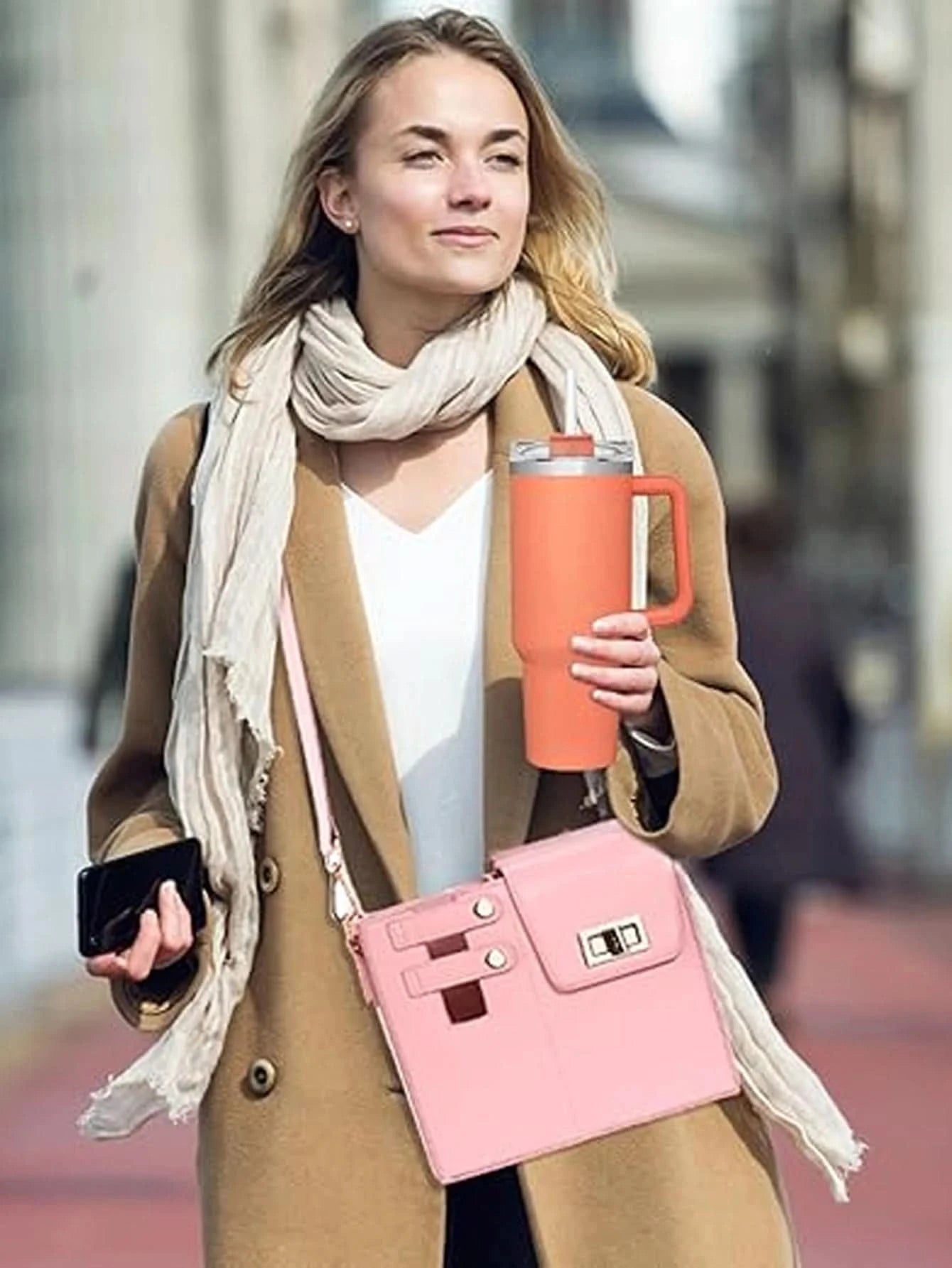 Outdoor portable crossbody water cup protection multifunctional universal water bottle storage bag single shoulder solid color - M & M Global