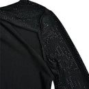 Mozision Hollow Out Sparkle Long Sleeve Maxi Dress For Women Glitter Vestidos Robe New Bodycon Shiny Night Club Party Long Dress - M & M Global