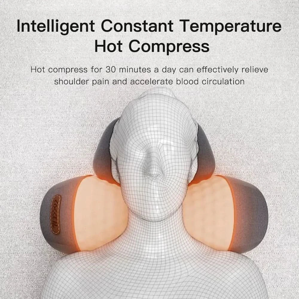 Electric Neck Massager Pillow Cervical Stretcher Heating Vibration Massage Back Traction Orthopedic Sleeping Pillows Support - M & M Global