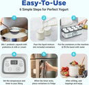Probiotic Yogurt Maker with Adjustable Temperature & Time Control - Make Trillions of Live Probiotics & Get Better Gut Health - - M & M Global