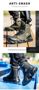 Fashionable breathable anti-smash and anti-puncture safety shoes