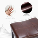 JHK Bar Stools Saddle-Style Pu Leather Upholstered Chair Counter Height Bar Stools with Metal Base Saddle Stools For Kitchen