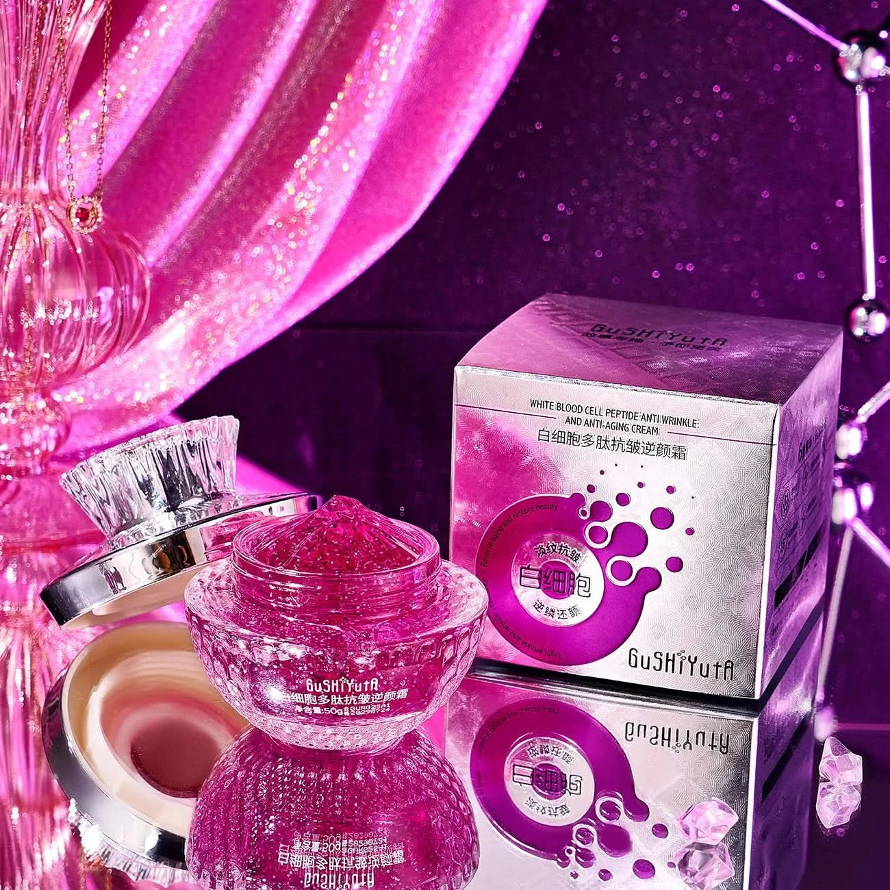 Multi Action Face & Neck Skin Tightening White Blood Cell Peptide Anti Aging Face Cream Skin Firming Night Cream Wrinkle Repair - M & M Global