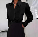 All Seasons New White Shirt Women's Fashion Elegant Casual Long Sleeve Shirt Tops Holiday Party Tops And Blouses Women Clothes