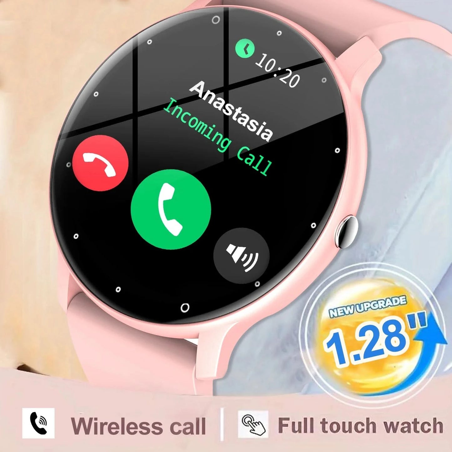 Smart watch, wireless calling /dial, multi -Sport mode, calling reminder and rejection, SMS reminder, for iPhone/Andriod