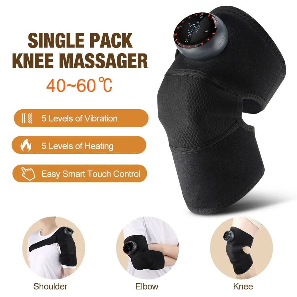 Heating Massage Knee Pad Shoulder Elbow Smart Vibration Hot Compress Protemote Blood Circulation Muscle Relax Joint Massager - M & M Global
