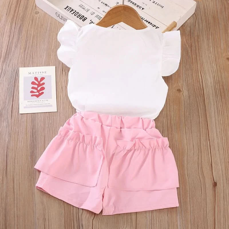 New Summer Fashion Baby Clothes Suit Children Girls Vest Shorts 2Pcs/Sets Toddler Clothing Infant Casual Costume Kids Tracksuits - M & M Global