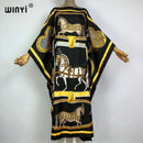 WINYI 2023 new Africa Fashion boho Popular printed twill Kaftan Maxi dress Summer Beach Bohemian Caftan long dress for lady - M & M Global