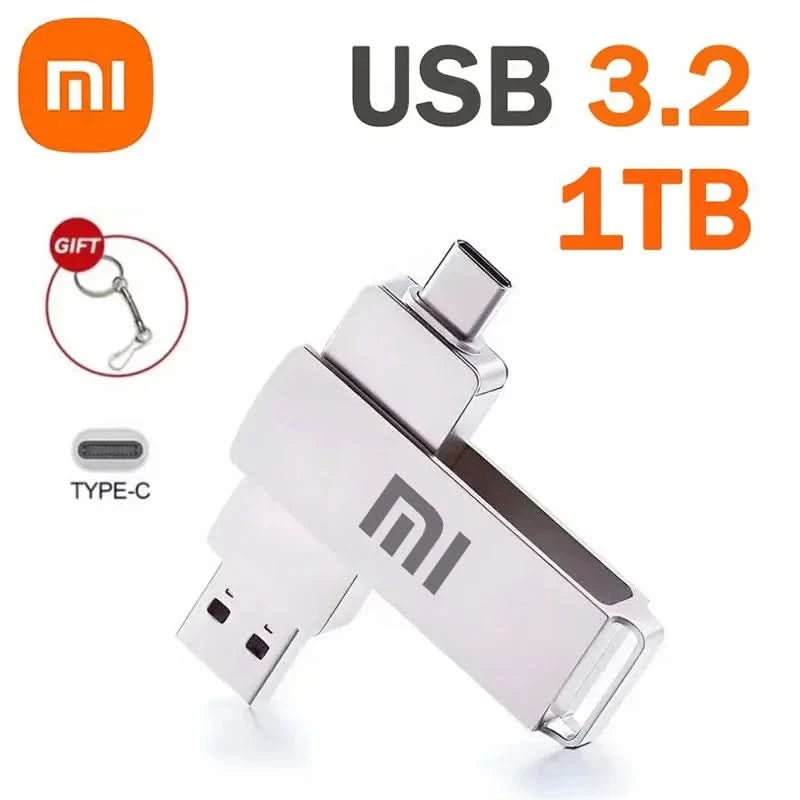 Xiaomi 16TB Flash Drive USB 3.2 Super High Speed Flash Drive Metal Transfer Mini U Disk Pen Drive Type C Memory Disk SSD U Drive - M & M Global