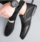 Business Leather Shoes For Men Summer British Style Hight Quality Casual White Leather Shoes Male Slip On Men Loafer Comfortable - M & M Global