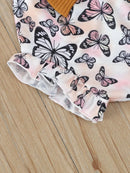 Summer Newborn Baby Girl Clothes Set  Sleeveless  Bodysuit  Printed Shorts  3pcs Clothing Suit Baby Girl Clothes For 0-1Years - M & M Global