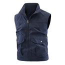 2025 Plus Size Vest Jacket for Men Summer New Sleeveless Jacket Waistcoat for Hiking Camping Fishing Wear Vests Big Pockets