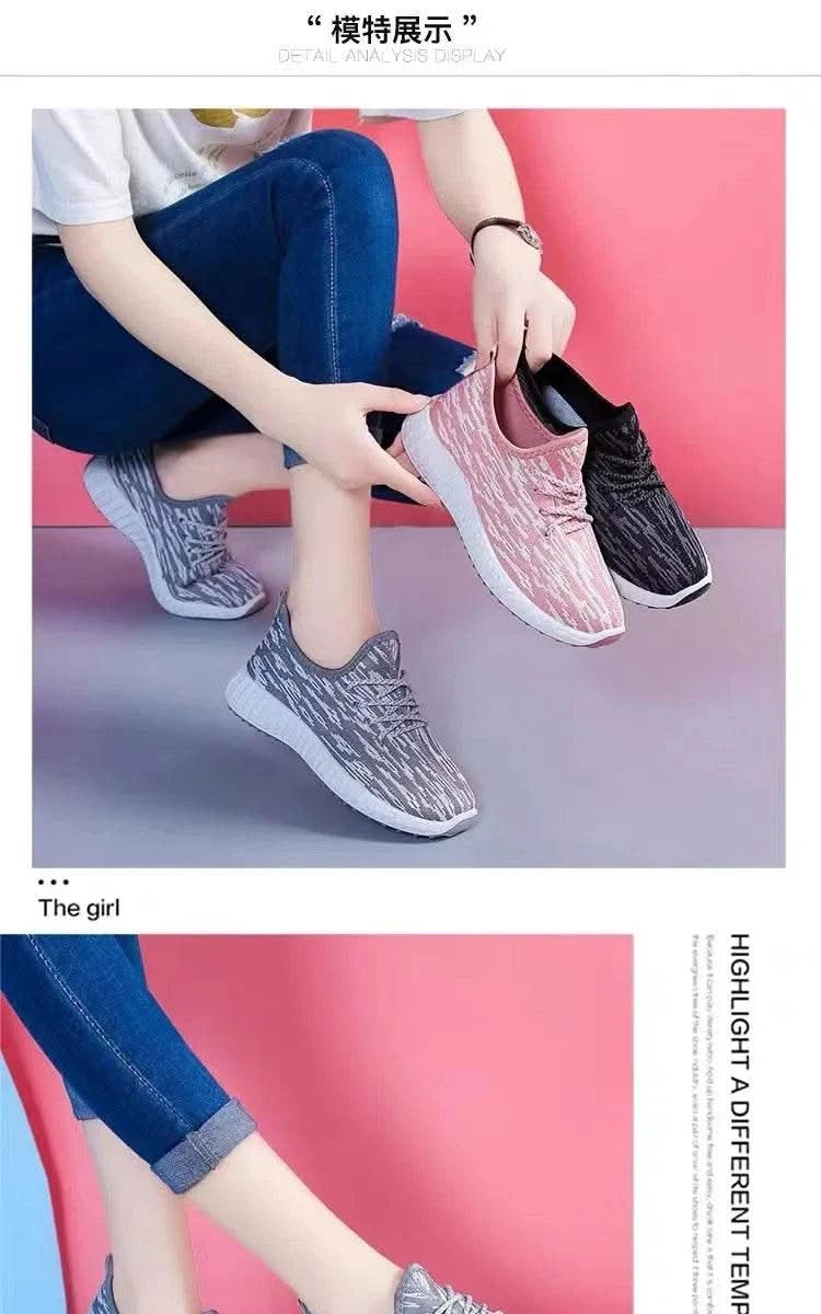 2025/Hot selling sports shoes women's Korean version fashion casual hot selling coconut shoes soft sole breathable running shoes - M & M Global