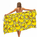 Extra Large Quick-drying Microfiber Beach Towel with Chic Duck Design - Super Absorbent, Lightweight and Stylish - M & M Global