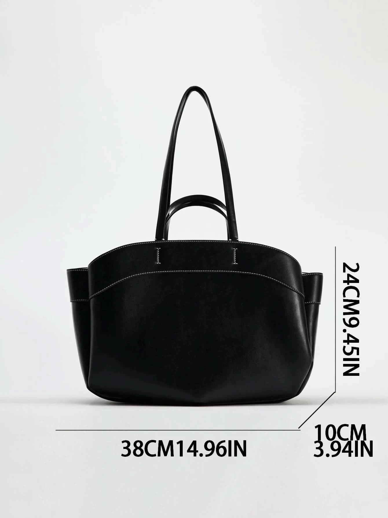 Women Tote Bag Underarm Pouch Large Capacity Pu Leather Shoulder Bag Retro Crossbody Bag Casual Portable Bucket Bags Handbag - M & M Global