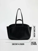 Women Tote Bag Underarm Pouch Large Capacity Pu Leather Shoulder Bag Retro Crossbody Bag Casual Portable Bucket Bags Handbag - M & M Global