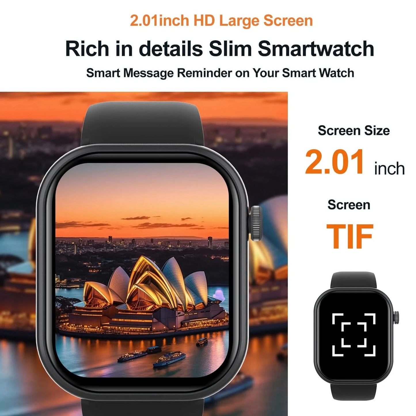 Smart watch, multi-sport mode, message reminder, multiple APP reminders, suitable for men and women, custom wallpaper