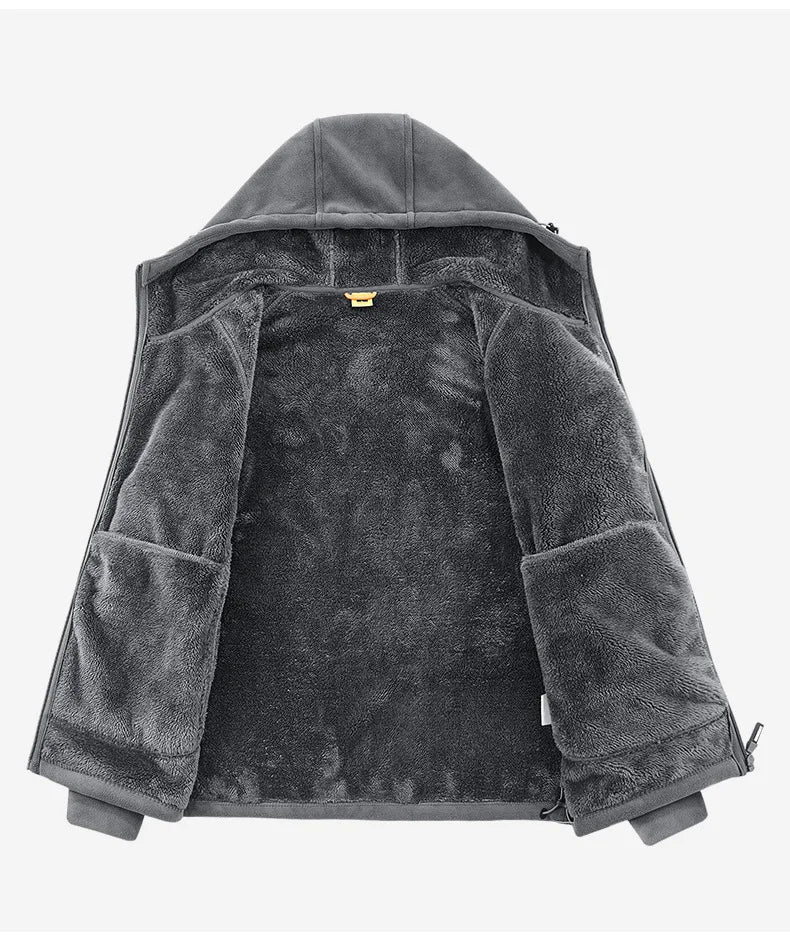 Men's Warm Jacket, Sports Hooded Sweatshirt, Oligon Fabric Coat, High-quality Design, Warm Coat with Fashionable Hood 2025 New