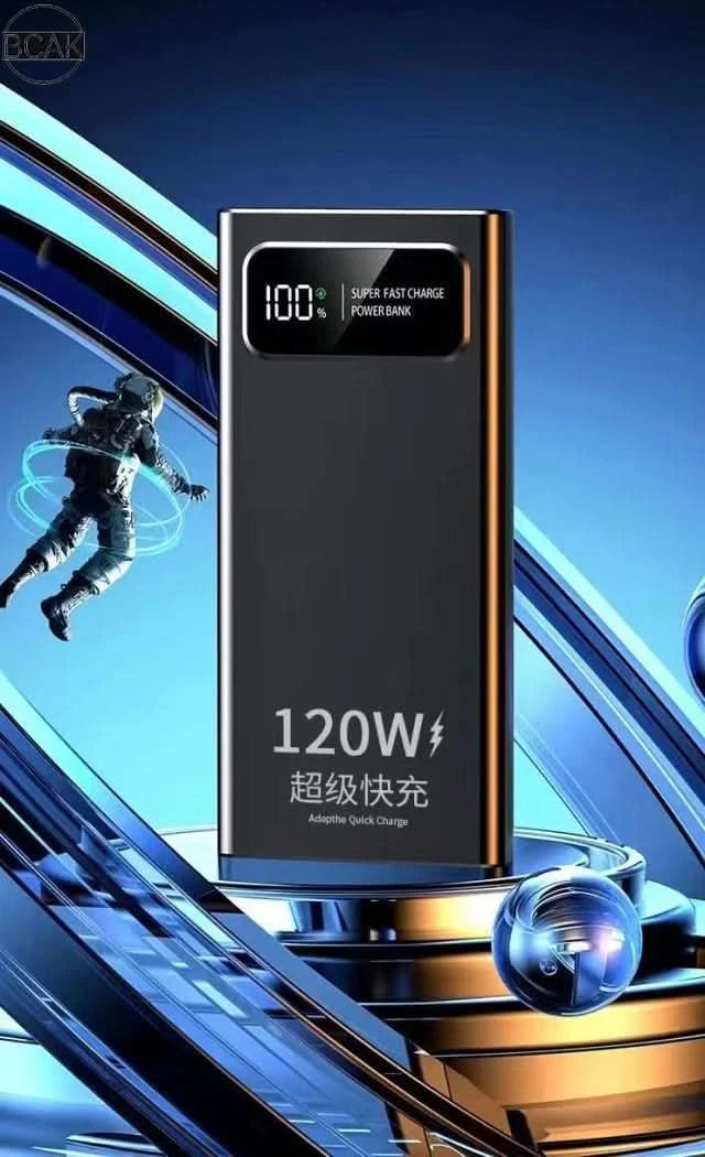 Quality BCAK New 120W Power Bank 20000mAh Super Fast Charging Large Capacity Mobile Power Supply - M & M Global