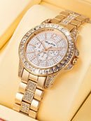 Luxury Fashion Women Quartz Watch Set Alloy Strap Ladies Wristwatch Alloy Bracelet Female Clock Reloj Mujer - M & M Global