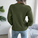 Women Casual Lantern Long Sleeve Knitted Pullovers and Sweaters Autumn Winter 2025