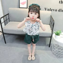 Girls Clothes Set New Summer Fashion Sleeveless T-shirt+Shorts 2Pcs for Girl Children Kids Clothing Set Suit for 1-6 Years - M & M Global