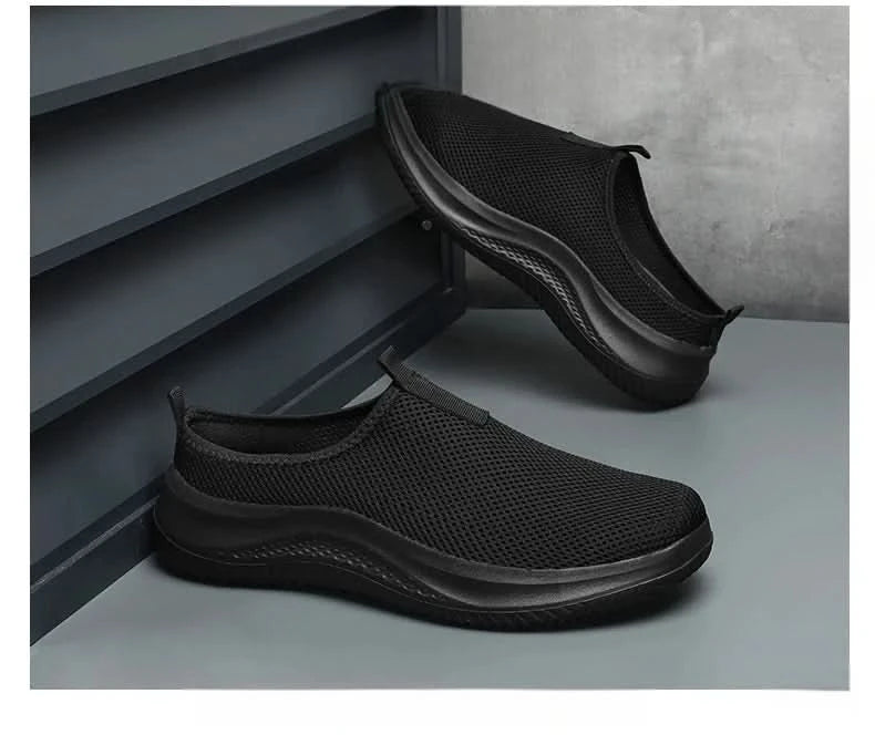 Men's Sneakers Comfortable Lightweight Soft Half Slipper Flat Running Shoes Outdoor Casual Sports Shoes Man Shoes - M & M Global