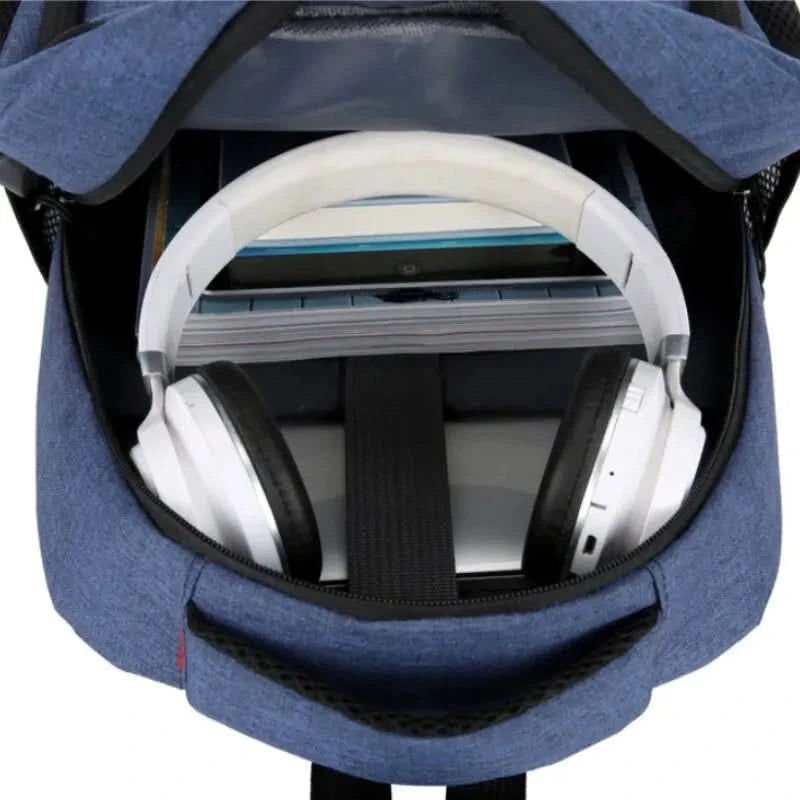 Mens BackPack LargeCapacity Simple Fashion Travel Female Student ComputerBag - M & M Global