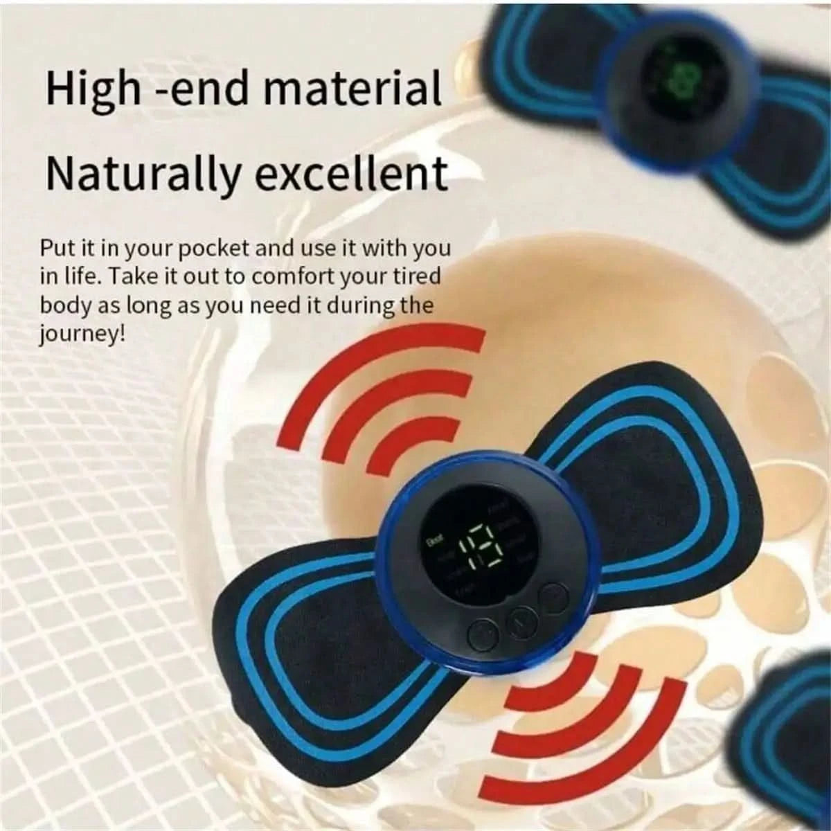 Neck Massager LCD Display EMS Electric Cervical Massage Patch Low-Frequency Pulse Muscle Stimulation Pad For Relaxation - M & M Global