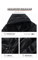 Men Long Parka Fashion Brand Casual Winter Windbreaker Jacket with Hood Coats Fashion Clothing Men All-match Thicken Warm Parkas