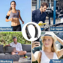 Portable Neck Mounted Fan Typc Charging Adjustable 5-Speed Turbine Neckband Fan Without Blades Suitable For Outdoor Use - M & M Global