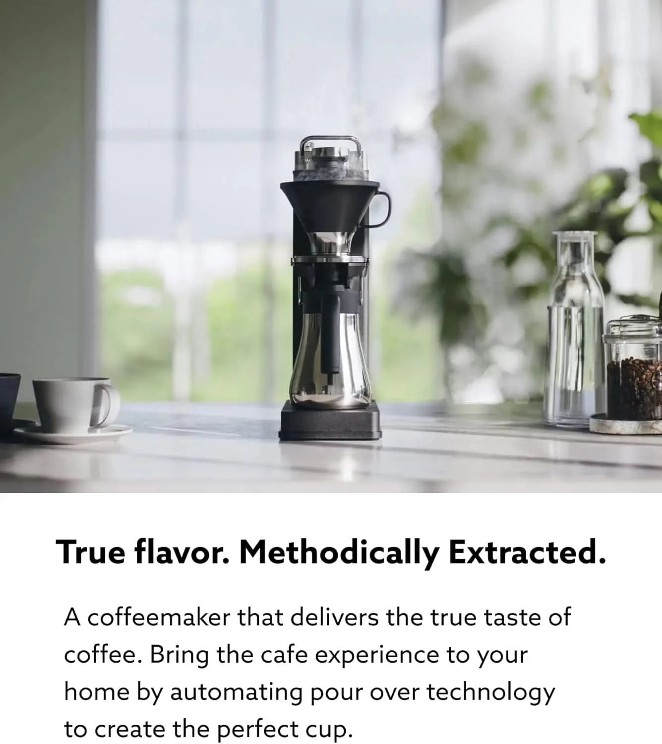 The Brew | Automatic Pour Over Coffee Maker | Clear Brewing Method | Precise Temperature Regulation | Three Brewing Modes: Regul - M & M Global