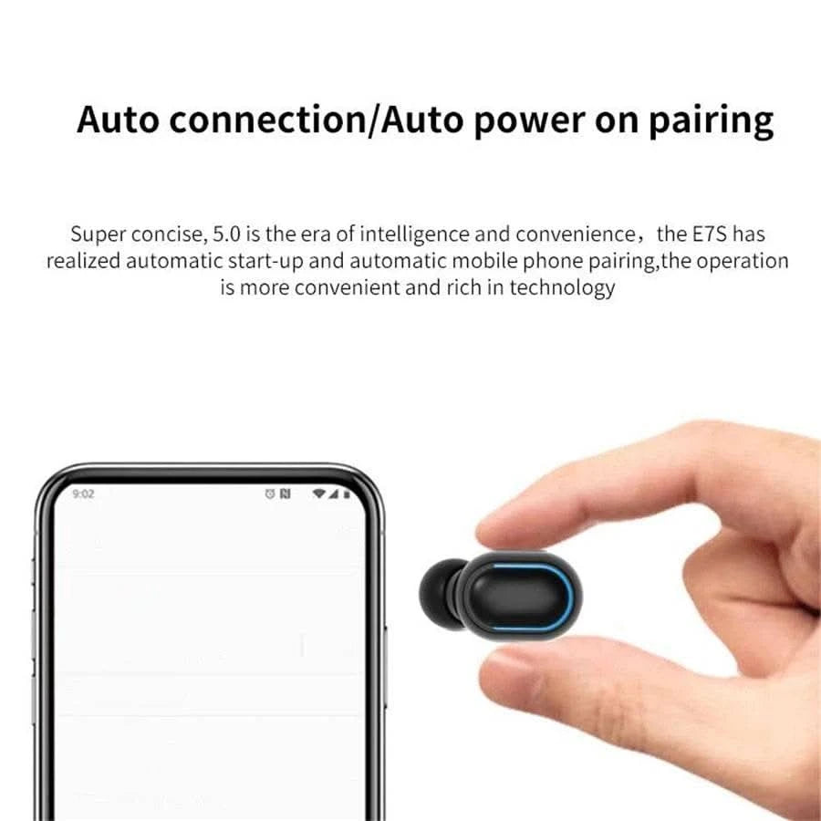E7S TWS Wireless Headphones Bluetooth Earphones HIFI Lossless Sound Headsets Sport Waterproof Earbuds For All Smartphones - M & M Global