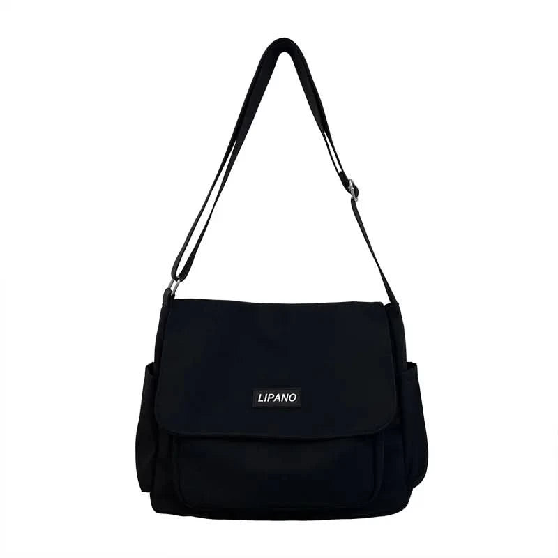 Nylon Messenger Bag Men Shoulder Bag Trendy Men's Messenger Bag, Student School Bag, Solid Color Crossbody Bags for Men Handbag - M & M Global