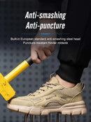 Men Work Sneakers Protective Shoes Safety Industrial Puncture-Proof Anti-smash Steel Toe Shoes Breathable Construction Work Shoe