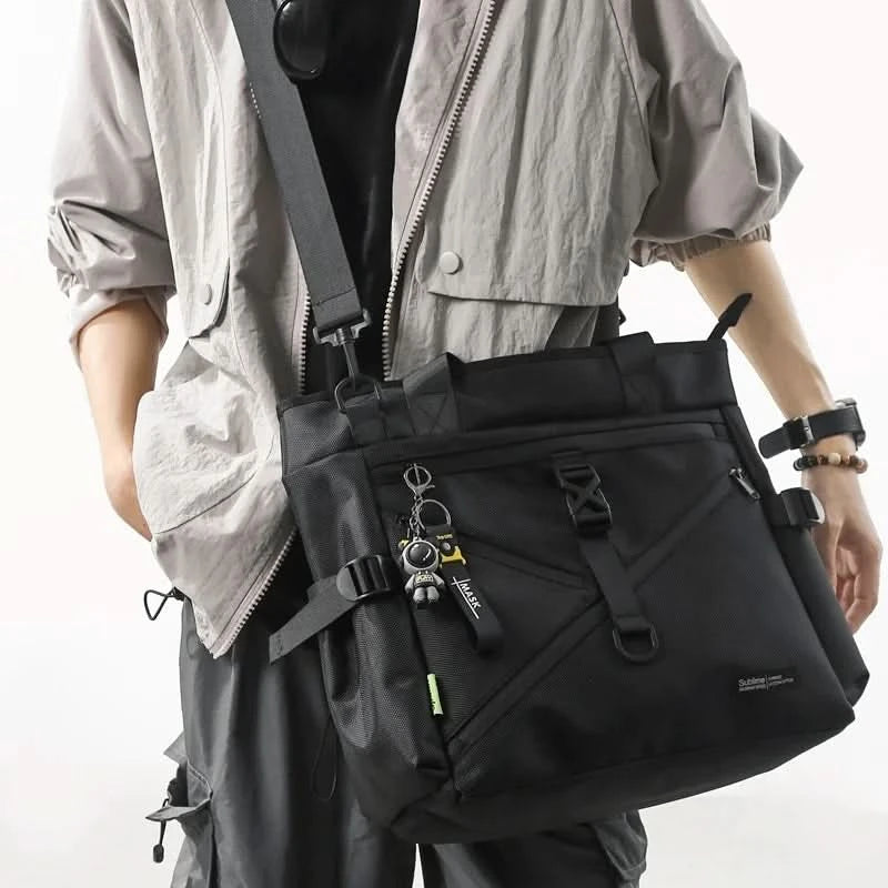 Japanese tooling style ballistic nylon tote bag men's shoulder commuter messenger bag large capacity computer handbag briefcase - M & M Global