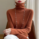 Autumn And Winter Knitted Pullover High-Neck Sweater, High-Elasticity, Fashionable And Comfortable Long-Sleeved Women's TopRY128