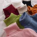 Korean High Collar Knitted Long Sleeve Base Shirt Pure Color Slimming Versatile Underwear Elegant Inner Long Top Women's Fashion