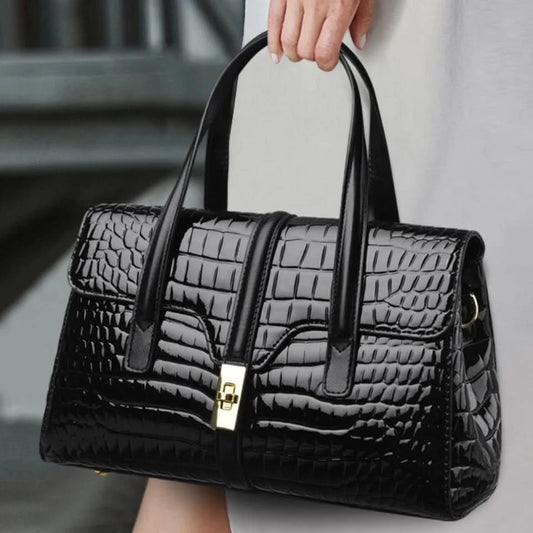 Luxury Shoulder Tote Bag Alligator Patent Leather Hand Bags for Women 2025 Designer Daily commuting Handbags HIgh Quality Sac - M & M Global