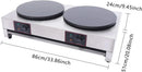 Electric Pancake Maker, 3.4kw Stainless Steel Double Hotplate Pancake Maker 16" Pancake Maker Machine for Homes, Kitchens, Conve - M & M Global