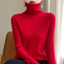 Autumn And Winter Knitted Pullover High-Neck Sweater, High-Elasticity, Fashionable And Comfortable Long-Sleeved Women's TopRY128