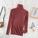 2025 Women Turtleneck Sweater Knitted Soft Pullovers Cashmere Jumpers Basic Solid Soft Sweaters Women Autumn Winter Casual Top
