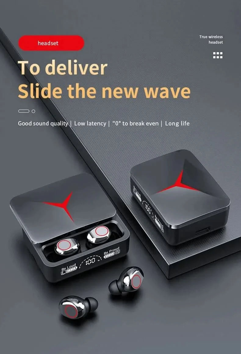 Original TWS M90 Wireless Headphones Sliding Cover Gaming Earphone Bluetooth 5.3 Sport Earbuds Music Headsets For Iphone Xiaomi - M & M Global