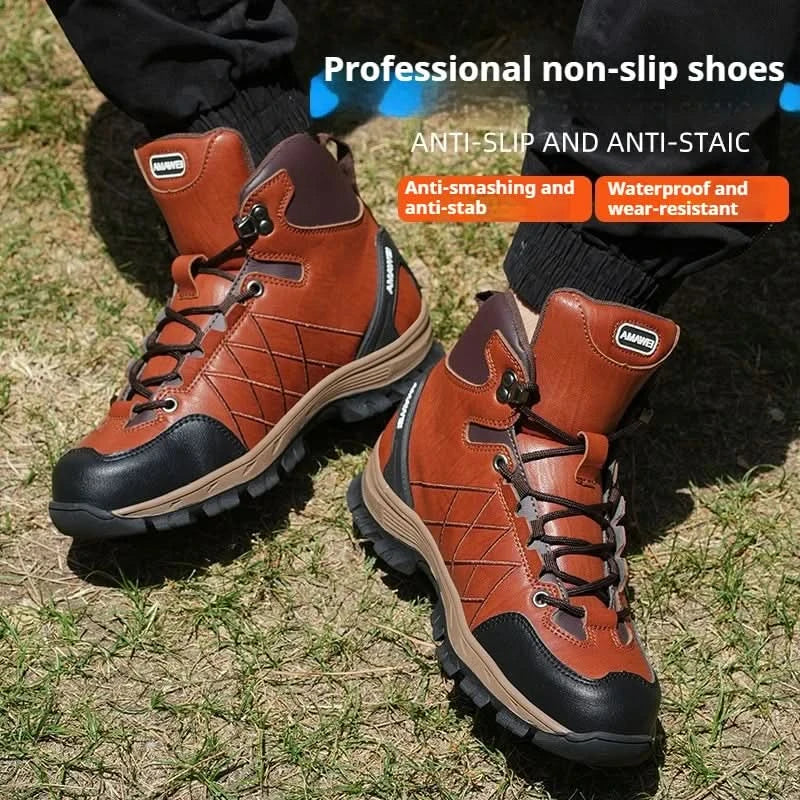 Safety Shoes Men Work Sneakers Indestructible Shoes Puncture-Proof Protective Shoes Work Boots Steel Toe Construction Work Shoe