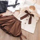 Girls Summer Casual Set Summer Vacation Bow Top + Shorts 2 Piece Set Children Clothes Girl - M & M Global