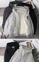 Elegant Fleece Solid Hooded Coats Fashion Women Long Sleeve 2025 New Autumn Winter Warm Hoodies Jackets Casual Y2K Sweatshirts