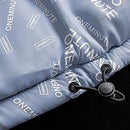 Men's Double-sided Popular Hooded Coat Clothing Hip-hop Winter Leather Coat with Letter Pattern Bubble Coat Large Size 8XL