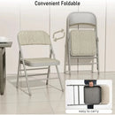 6 Pack Folding Chairs, Fabric Dining Chair Set with Padded Cushion, Indoor Outdoor Folding Chairs Seat for Home Office Events